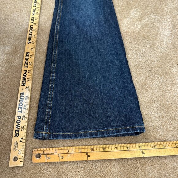 Y2K Aeropostale Hailey Flare Boot Cut Denim Jeans Size 5/6 Long Rip Distressed - Picture 7 of 10